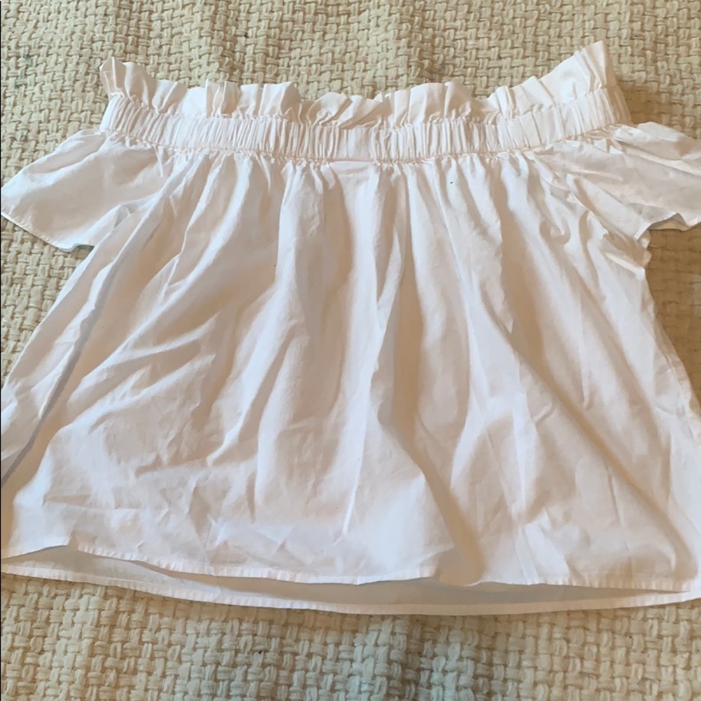 White Off Shoulder Shirt